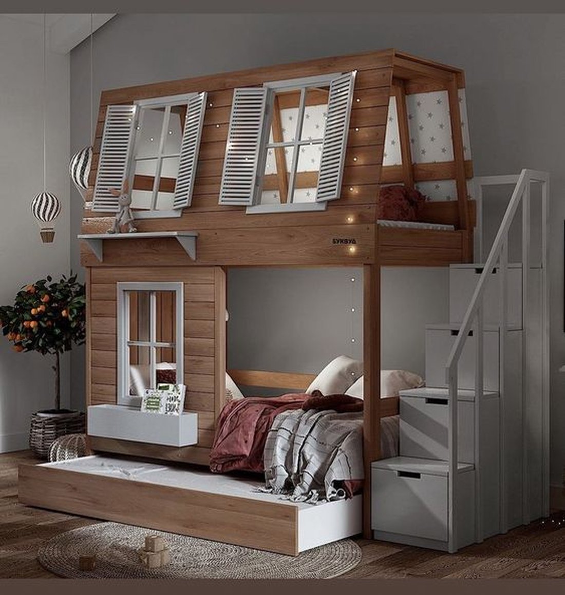 Кровать с домиком из фанеры ФСФ