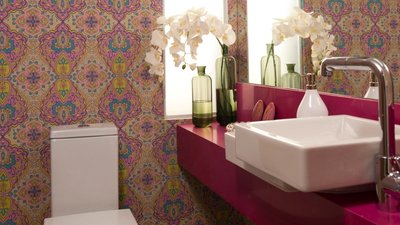 tropical bathroom