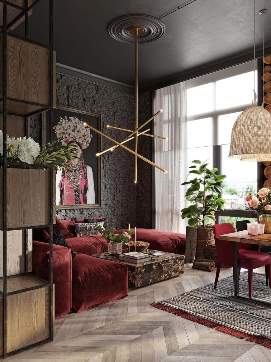 CHERVONY APPARTMENT. Дизайн и визуализация: Алеся Касьяненко