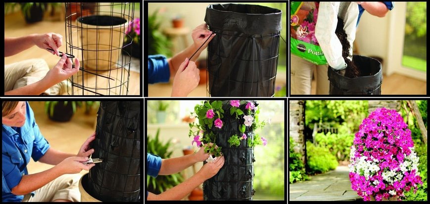 Высокая грядка из строительной сетки