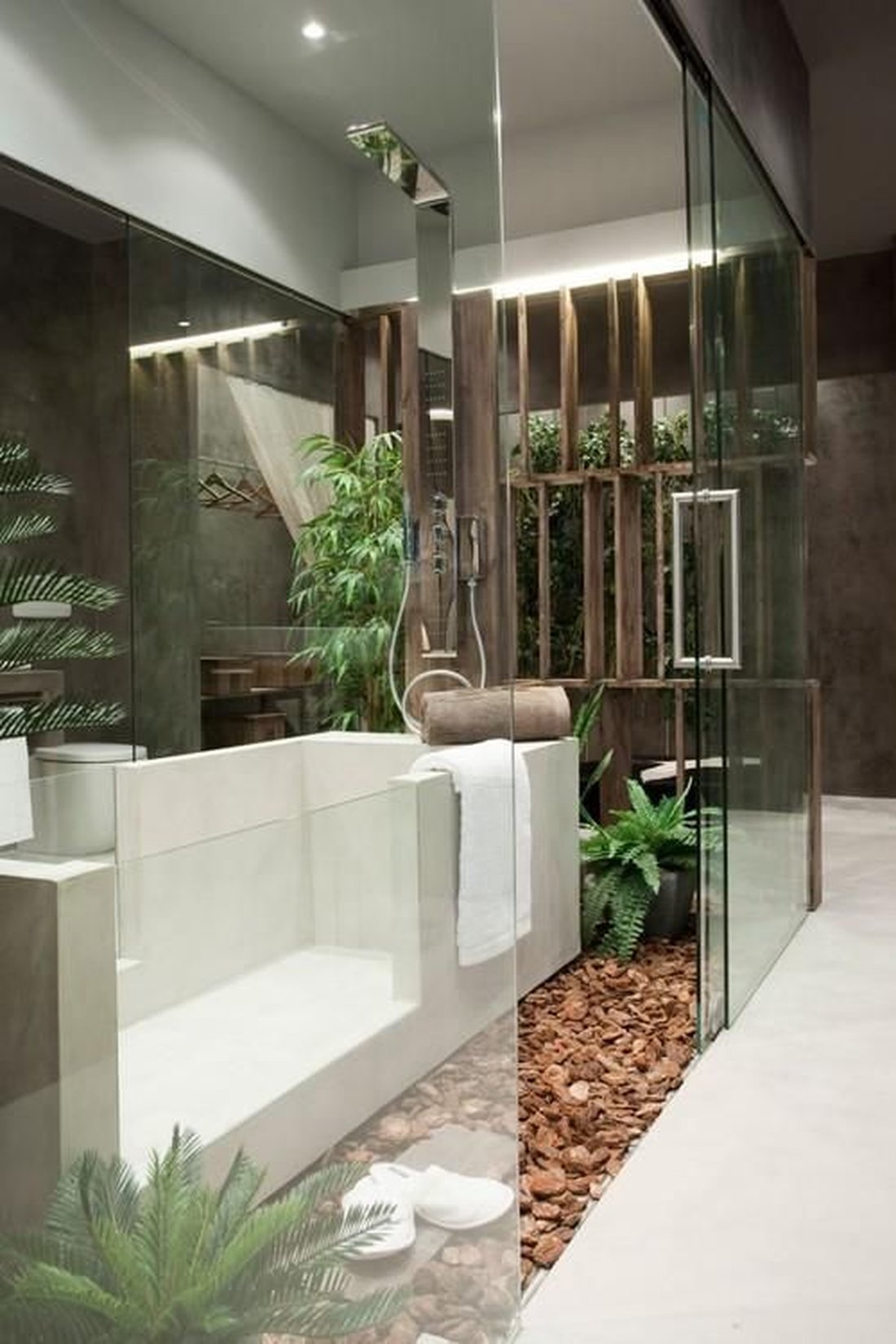 Tropical bathroom design