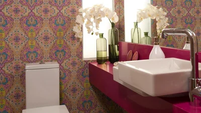 tropical bathroom