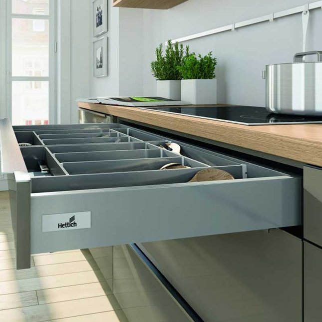 Шухляда Hettich InnoTech Atira зі сталевими направляючими Quadro Silent System